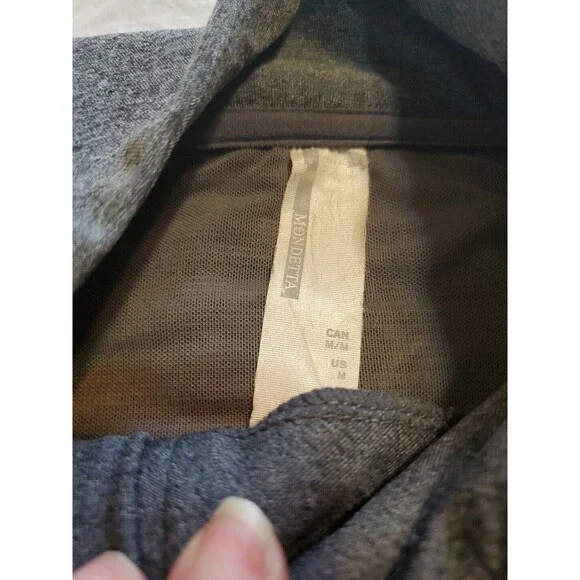 Mondetta Meduim Jacket Lightweight Zipoed Gray Textured Pockets Womens - Picture 10 of 16